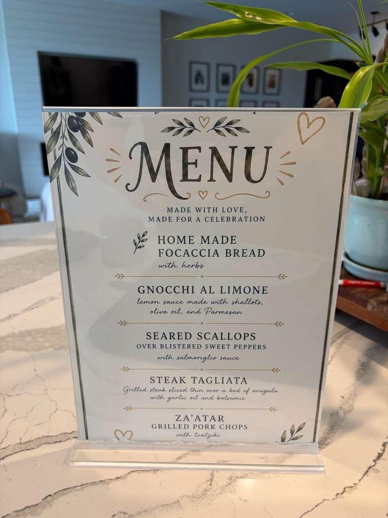 Elegantly plated meal by personal chef Tampa FL
