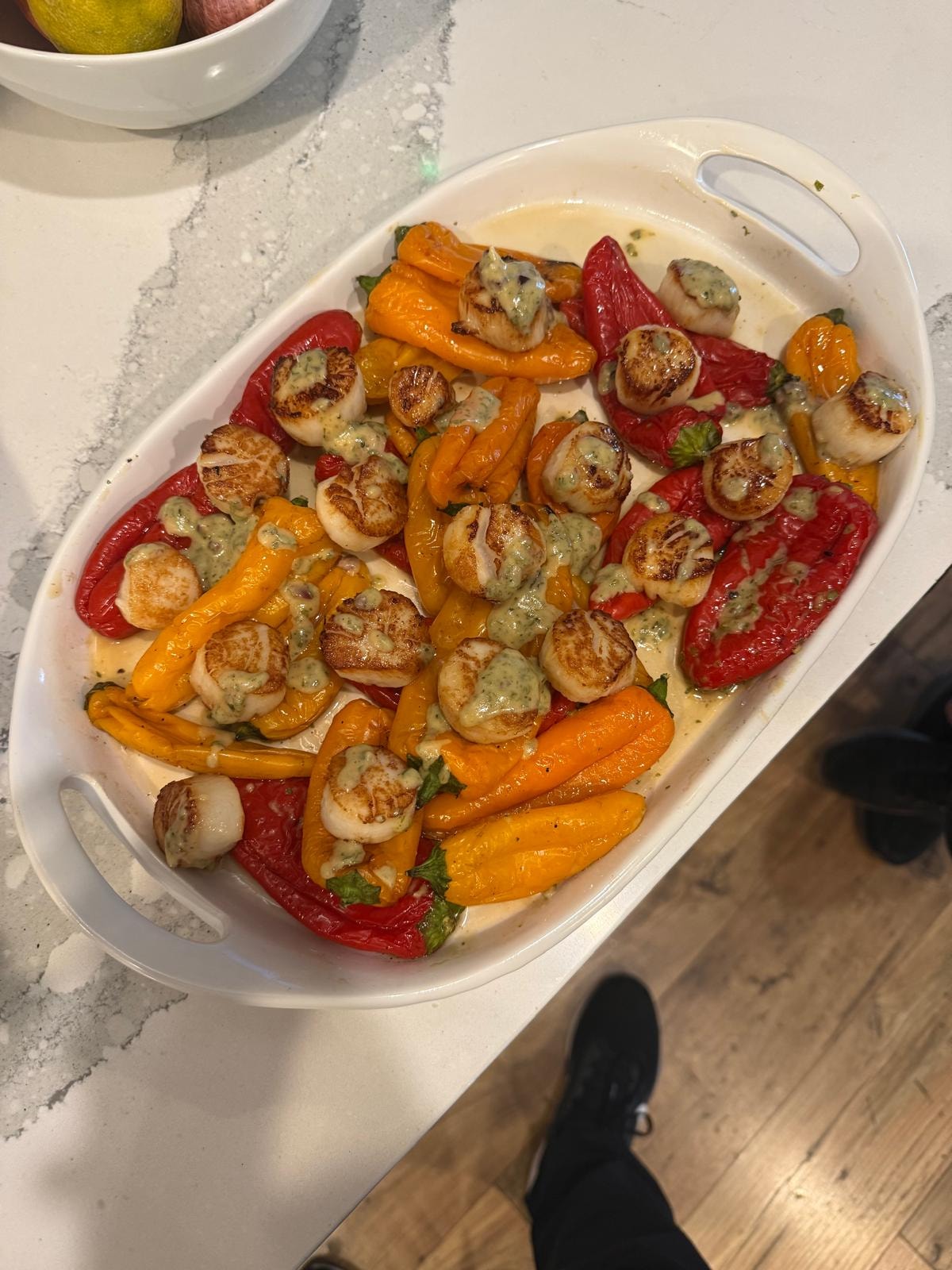 Fresh seasonal dish by personal chef Plated by Pat Tampa
